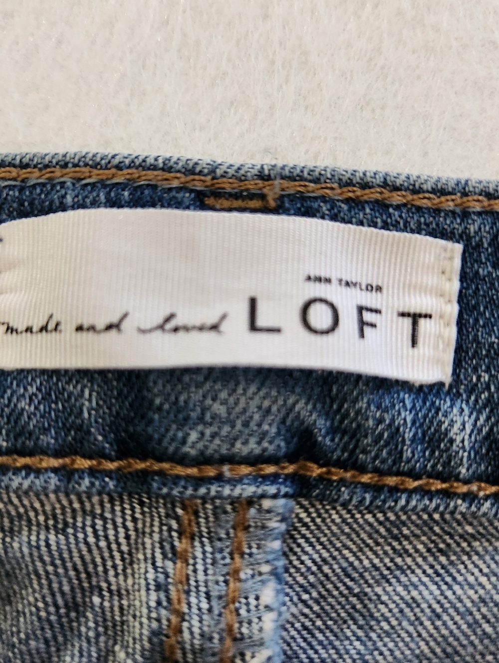 LOFT Distressed Denim Bermuda Shorts - Blue Size 29 - Picture 2 of 8
